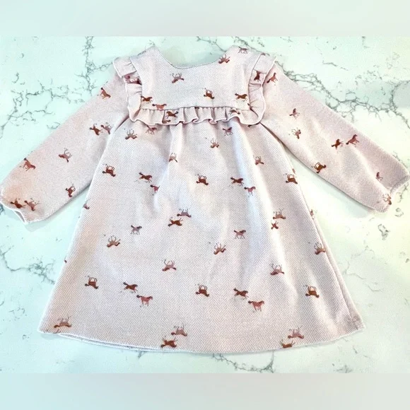 Primark | Dresses | Primark Long Sleeve Dress With Horses Size 92 Months |  Poshmark